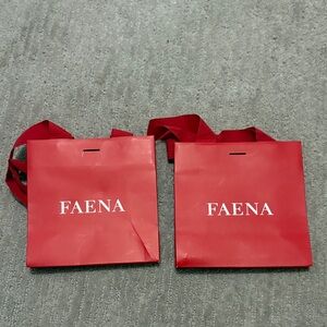 Faena Miami Hotel Resort Shopping Bags, Set of 2 Small Bags for Toiletries